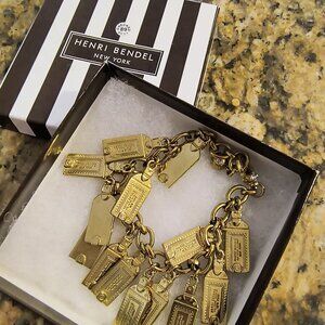 Henri Bendel gold charm bracelet